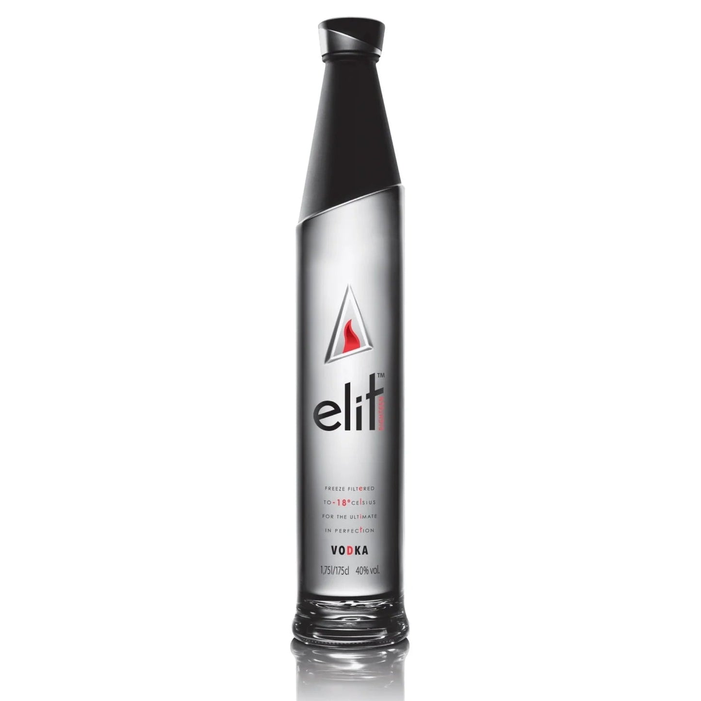 Elit vodka bottle on a white background