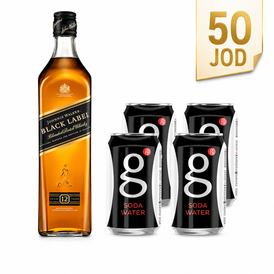 Whisky Black Label 1L + 4 G