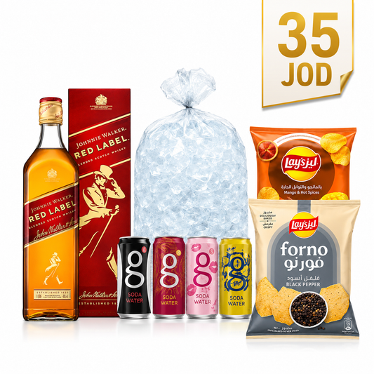 Whisky Red Label 1 L + Ice + 2 Chips + 4 G