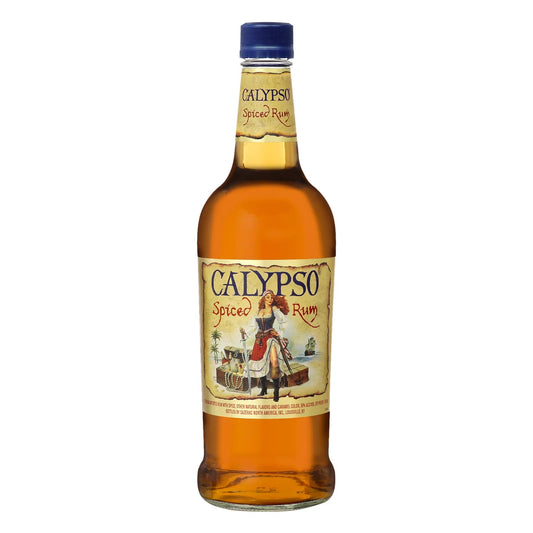 Calypso Spiced Rum bottle on a white background